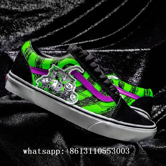 Zapatos clásicos sin cordones hombre de Vans X Disneys, Oogie Boogie/pesadilla antes de Navidad v45|Skate| - AliExpress