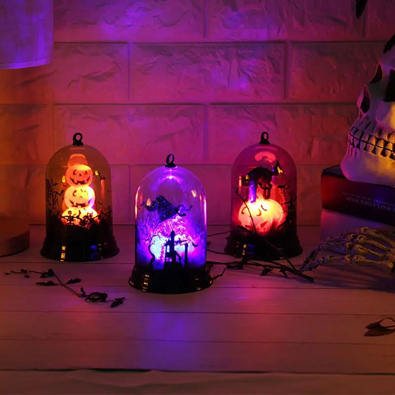 

Halloween Lights Color Changing Pumpkin Ghost Witch Table Night Light For Halloween Christmas Party Decor