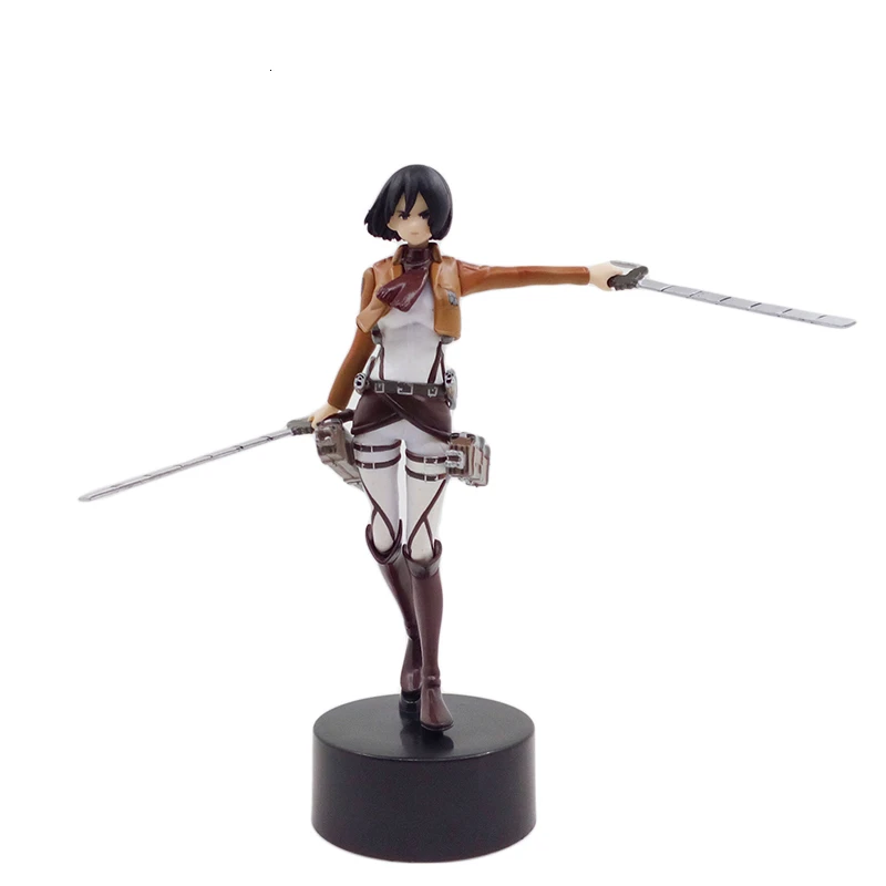 Атака на Титанов Микаса Акерман Битва Ver 14 см ПВХ подвижная фигурка-модель Figma мультфильм шарнир подвижный аниме игрушки Коллекционная