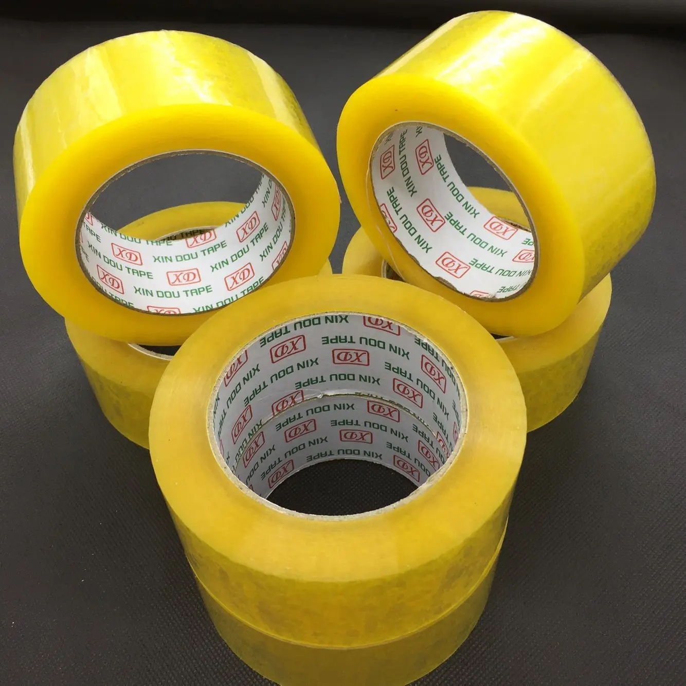 Печать прозрачная лента Экспресс-посылка запечатывания Прозрачная Лента Bopp клейкая упаковочная лента повязки 55X1,8