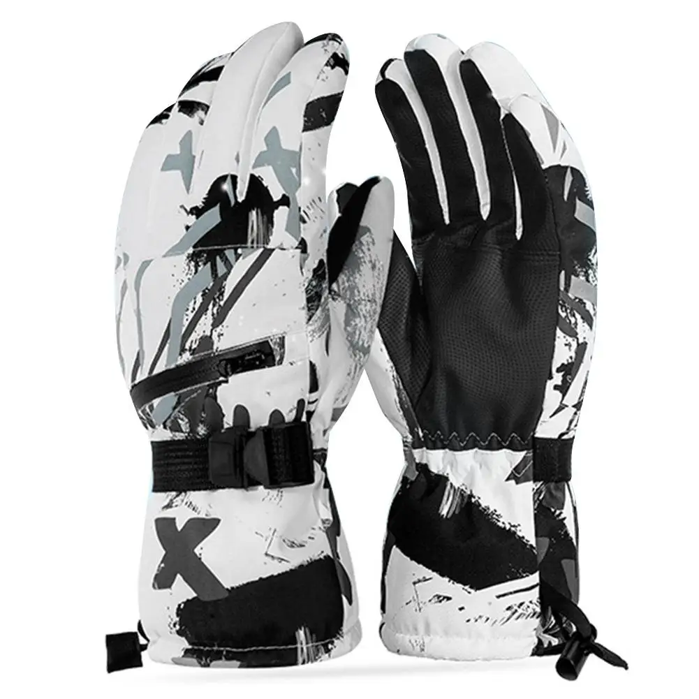 Уличные перчатки для лыжного спорта мужские и женские перчатки для велоспорта зимние теплые водонепроницаемые нескользящие перчатки для езды на мотоцикле и велосипеде Новинка