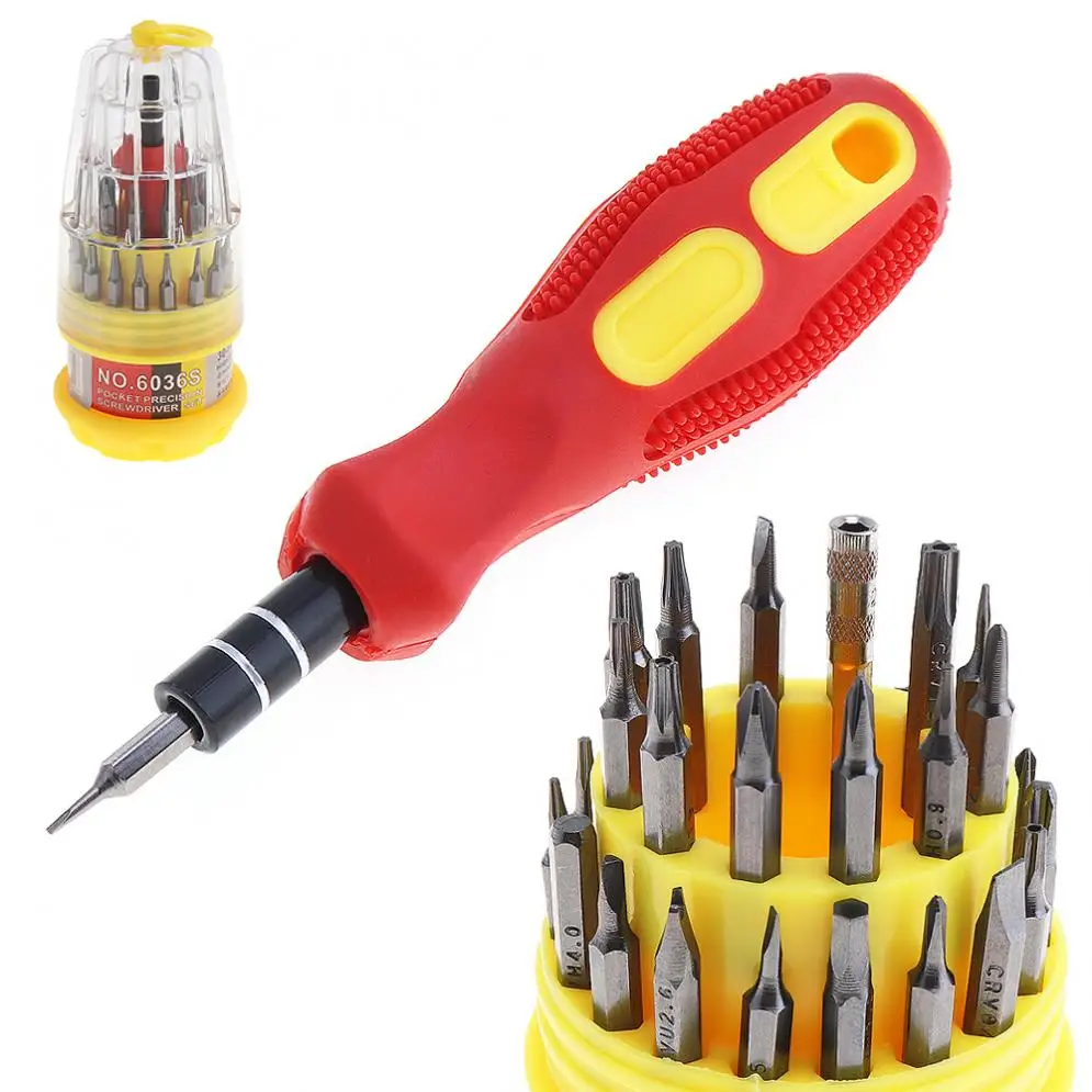 

Multifunction Precision Screwdriver Set with 30pcs Screw Driver Bits Pagoda Type Box for Mobile Phone Laptop Repair Tool