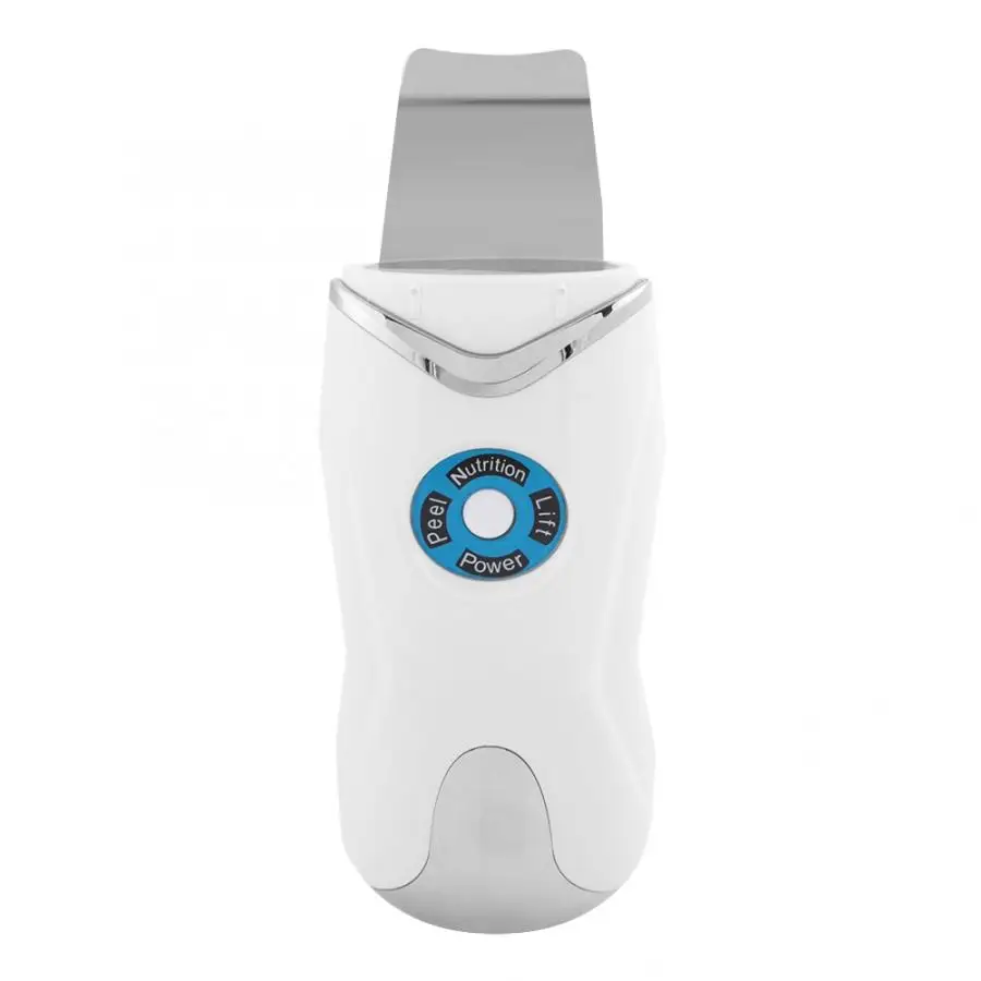 Ultrasonic Skin Scrubber Pore Cleaner Blackhead Acne Removal Photon Skin Rejuvenation Instrument Skin Cleaner Vibrator White