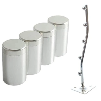 

Wall Fixing Metal Clothes Towels Hanging Down Slant Bracket with Tea Tins Canister Set with Airtight Lids