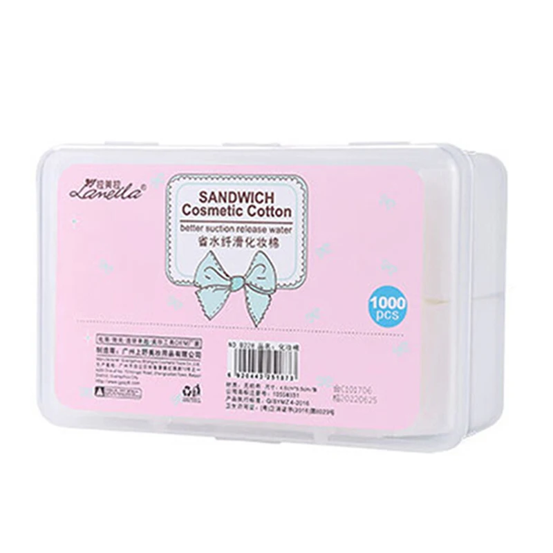 Removedor de Maquiagem Compõem a Ferramenta Maquiagem Descartável Algodão Toalhetes Macios Almofadas Ultrafinos Limpeza Facial Papel 1000 Pçs - Set 4 Beleza e saúde