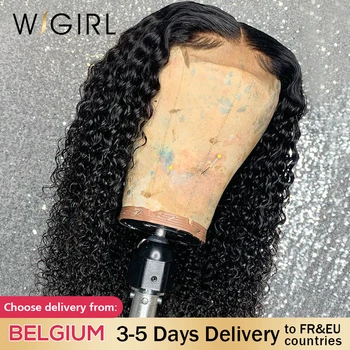 

Wigirl Brazilian Remy Bob Water Wave Short Curly Lace Front Human Hair Wigs Deep Frontal Pre Plucked for Black Women