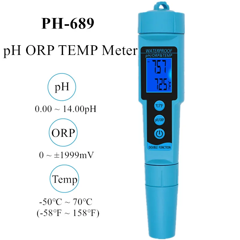 Новый измеритель температуры воды 3 в 1 pH ORP цифровой трехметровый детектор с