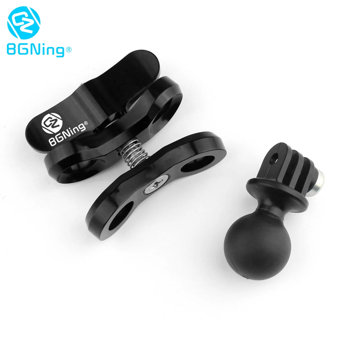 BGNing 다이빙 조명 볼 나비 클립 암 클램프 마운트, ABS 볼 베이스 어댑터 포함, GOPRO Max 9 8 7, AKASO EK7000 카메라용