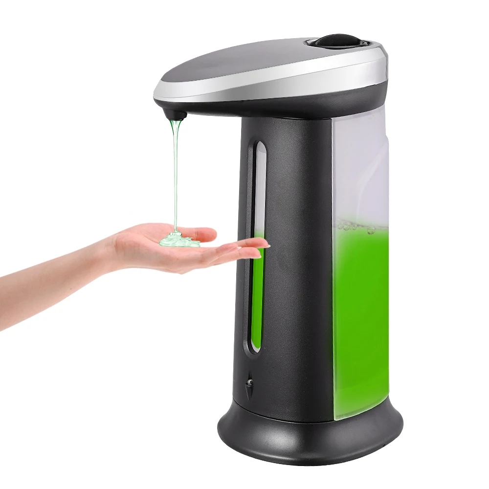 400ML Touchless Liquid Soap Dispenser Automatic Sensor Hand Sanitizer Shampoo Detergent Dispenser Pump for Bathroom Kitchen