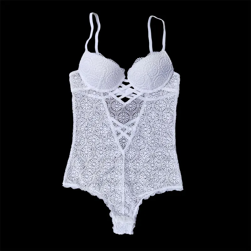 Body transparente de encaje blanco para mujer, lencería Sexy de una pieza, ropa interior de peluche, regalo, SLA053 - AliExpress Ropa interior y ropa dormir