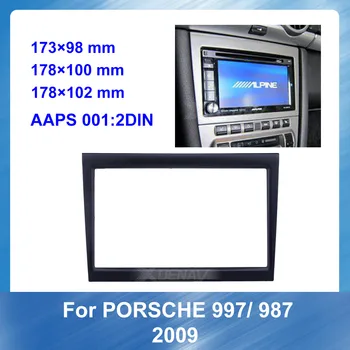 

2Din Car for PORSCHE 997 987 2009 Autoradio DVD Player Panel Radio Fascia Frame Refitting DVD Stereo Dash Kit Audio for PORSCHE