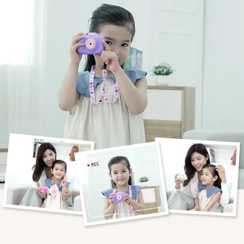 ABHU-2.3 дюймов Hd экран заряжаемый цифровой мини-камера дети мультфильм милый камера игрушки открытый фотографии реквизит для детей день