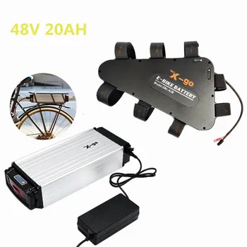 

48V 20Ah LED Rear Rack Lithium Ion Battery Electric Bicycle 48V Battery Triangle Electric Battery for 1200/1500W Bafang Motor