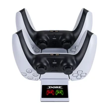 

Wireless Dual Charger Charging Ps5 Host Game Controller Desktop Charger With Led Indicator Type-C Interface