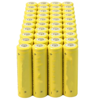 

18650 3.7V 9800mAh Yellow Battery Cell For Torch 40pcs Li-ion Rechargeable