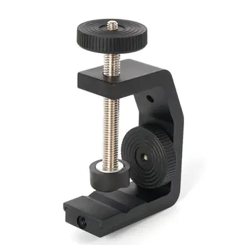 

Desktop Universal Multifunction C-style Camera Screw Clamp + 360 Degree Mini Ball Head 1/4\" Screw Flash Speedlite Table Tripod