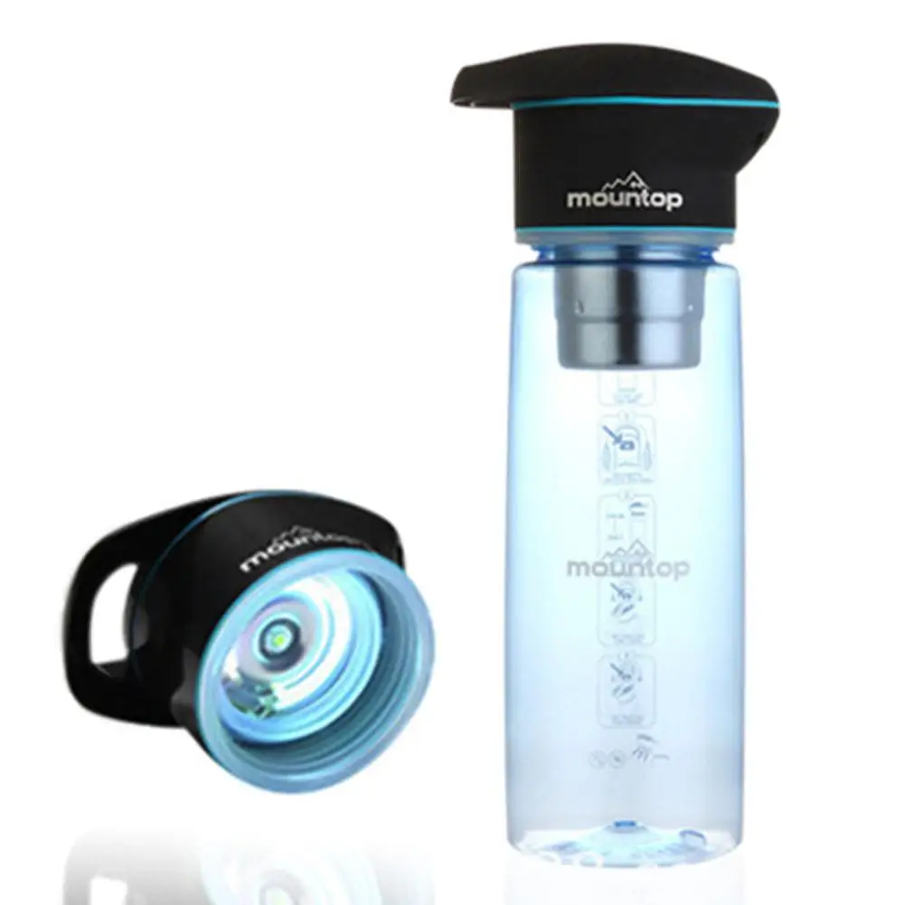 

Multifunctional outdoor sterilization lighting riding kettle Sterilizing Water Purification Cup Sports Riding Pot Fitness Bottle
