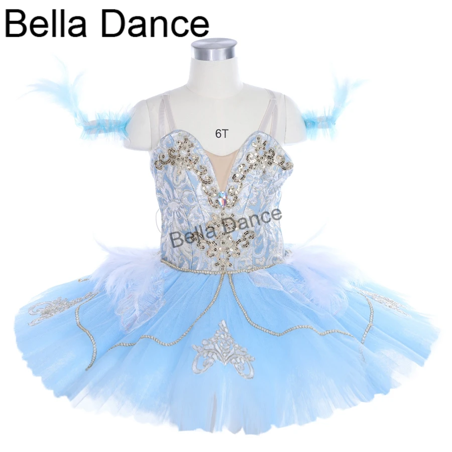 women blue swan lake classical ballet tutu adult professional performance pancake tutu dress BT9243