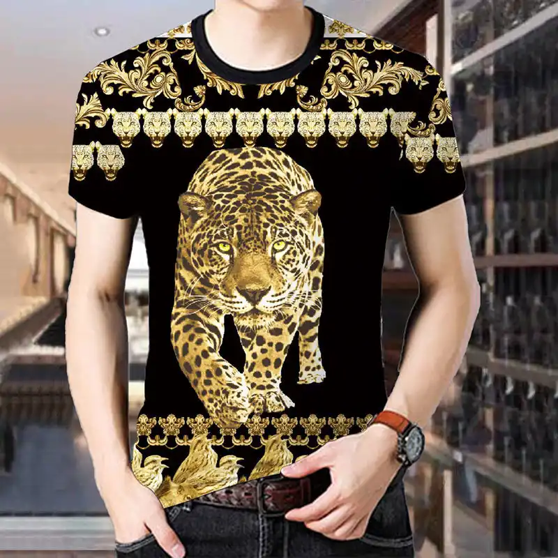 tiger print half shirt