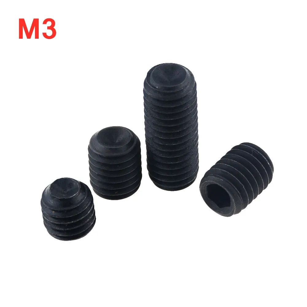 50 шт. M3 * 3 4 5 6 8 10 12 14 16 DIN916 черный класс 9 легированная сталь Шестигранная головка чаша Крышка Болт Комплект