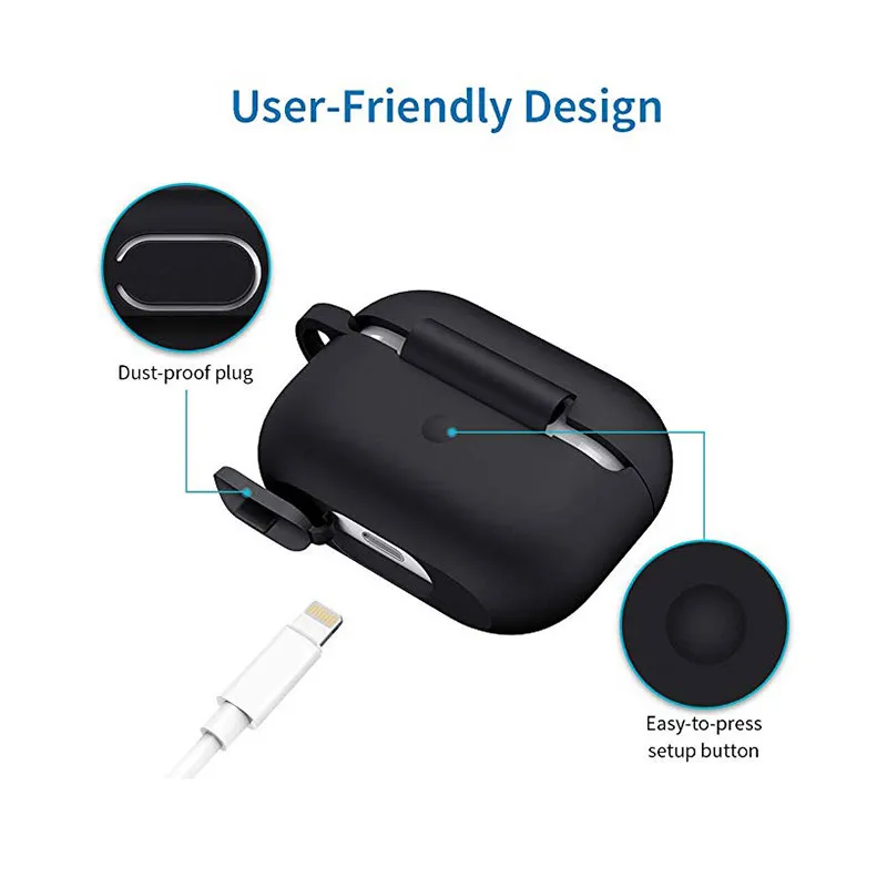 Чехол для Apple AirPods Pro беспроводной TWS футляр для наушников силиконовый тонкий защитный чехол для Air Pods Pro AirPods 3 коробка анти-потеря