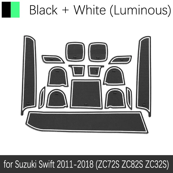 Автомобильный Гаджет коврик для Suzuki Swift 2011- наклейки Maruti DZire Sport ZC72S ZC82S ZC32S Аксессуары гелевая накладка резиновые ворота - Название цвета: Swift 11-17 White