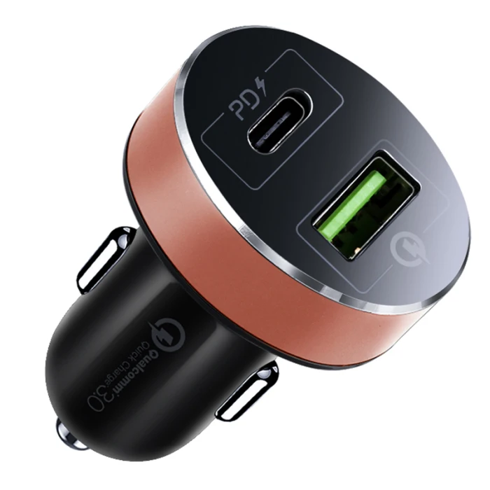 Быстрое Автомобильное зарядное устройство 2 usb порта с светодиодный дисплей Вольтметр для смартфона DU55