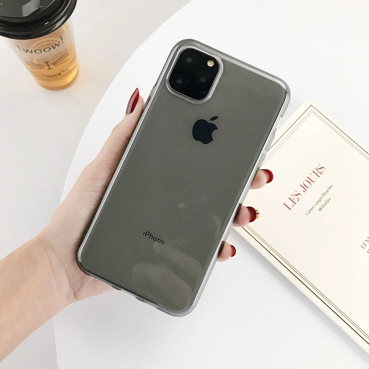 KJOEW чехол для телефона для iPhone 11 Pro Max X XS XR Xs Max transapent Мягкий ТПУ силиконовый чехол для iPhone 6 6s 7 8 Plus чехол s Capa - Цвет: Черный