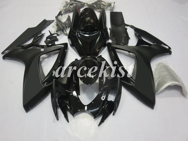 4 подарки ABS мотоцикл обтекатели комплект подходит для Suzuki GSX-R 600 750 2006 2007 06 07 GSXR600 GSXR750 глянцевый матовый черный