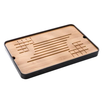 

Bamboo Tea Trays Kung Fu Tea Accessories Tea Tray Table with Drain Rack Chinese Tea Serving Tray Set