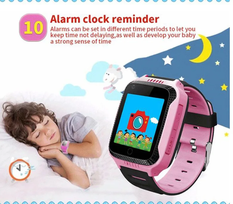 Q528 Детские умные часы, gps трекер, 2G, sim-карта, камера, фонарик, SOS, двусторонний вызов, позиционирование в реальном времени, Детские умные часы