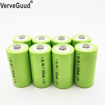 

1-8pcs 1.2v High Capacity Ni-Mh Rechargeable Battery C Size LR14 R14 NiMh cell for gas cooker burner LED torch and toys clock