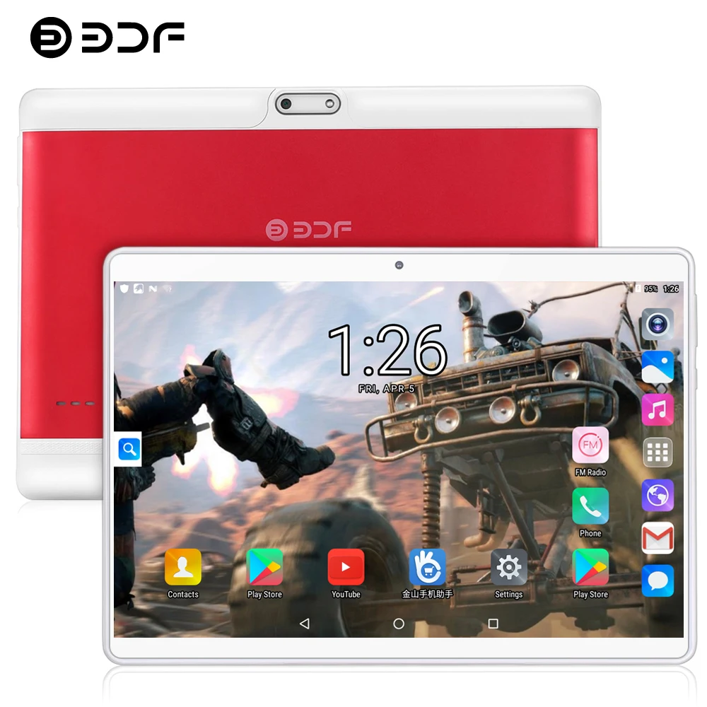 BDF 10 дюймов планшетный ПК Восьмиядерный 3G 4G LTE Планшеты Android 8,1 ram 4 Гб rom 64 ГБ 1280*800 ips Dual SIM планшеты 10,1 дюймов планшетный ПК