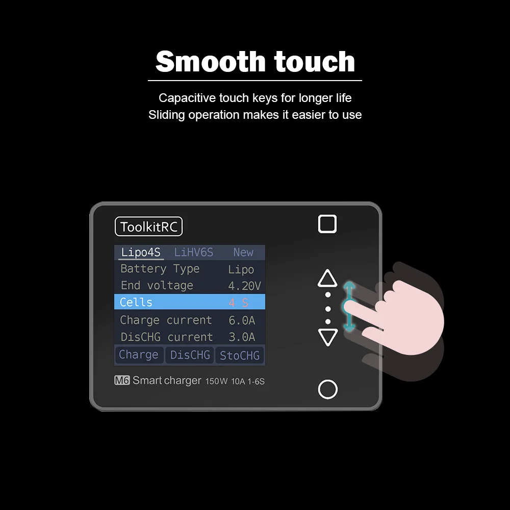 ToolkitRC M6 зарядное устройство для баланса батареи 150 Вт 10A DC Dis зарядное устройство для 1-6 S Lipo LiHV Life Lion NiMh Pb клеточный тестер для проверки сервопривода