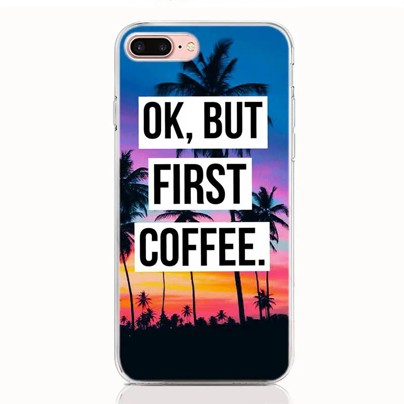 Для Wiko Jerry 2 Jerry 3 Jerry Max tomme2 Plus 3 Plus чехол из мягкого ТПУ Ok But First Coffe чехол защитный чехол Оболочка Чехол для телефона s