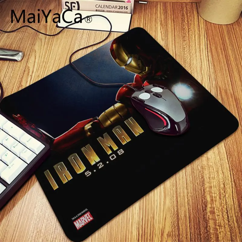Lock Edge 18x22cm Maiyaca Железный человек Противоскользящий прочный резиновый компьютерный Коврик для компьютерной мыши 700x300 мм геймер большой Офисный Компьютерный стол коврик - Цвет: Lock Edge 18x22cm