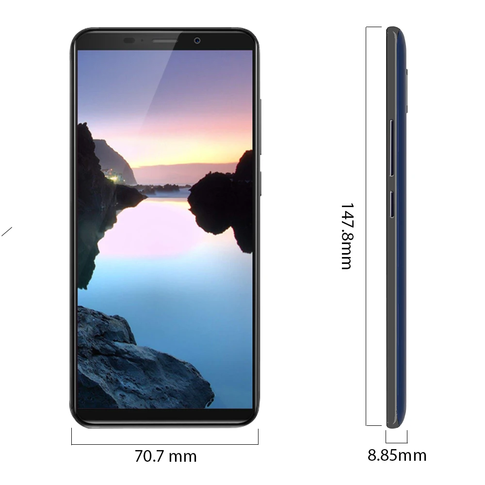  Cubot J7 5.7 Inch 18:9 Screen Android 9.0 Pie Smartphone MT6580 Quad Core 2800mAh Face ID Fingerpri