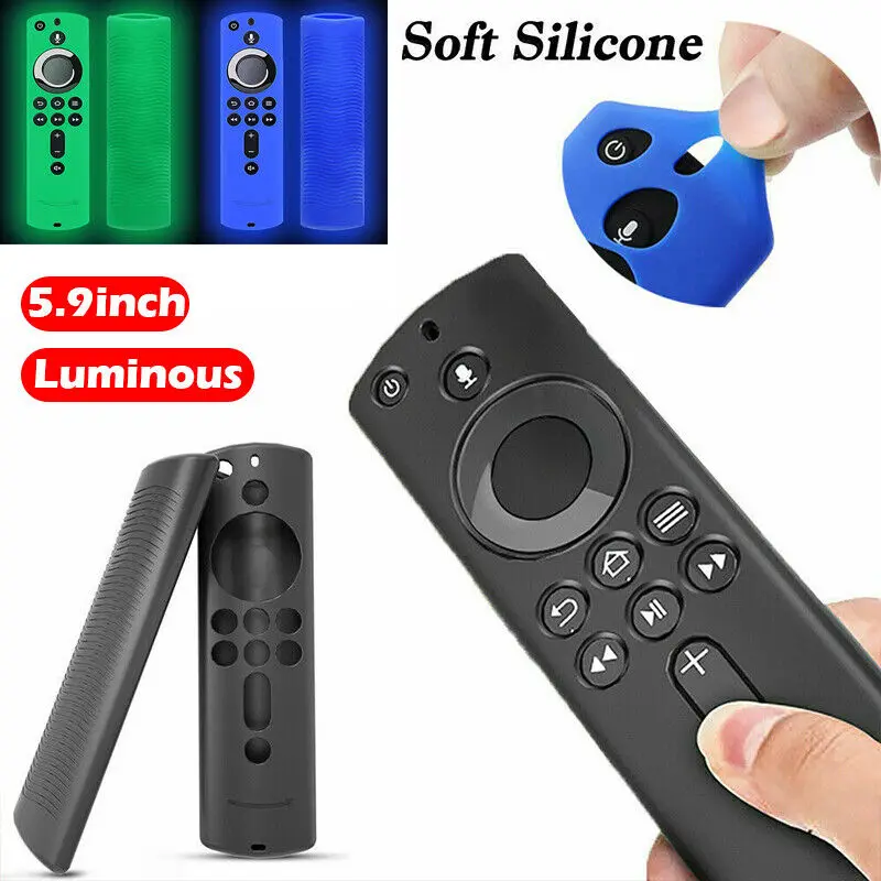 Светящийся силиконовый чехол противоударный чехол для Fire tv Stick 4 K/Fire tv(3-го поколения)/Fire tv Cube голосовой пульт дистанционного управления