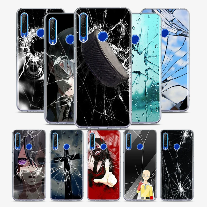 Битое стекло искусство силиконовый чехол для Honor 30 30S 30i 9 10 9A 9C 9S 9N 10i 10X 9X Lite рro 5G