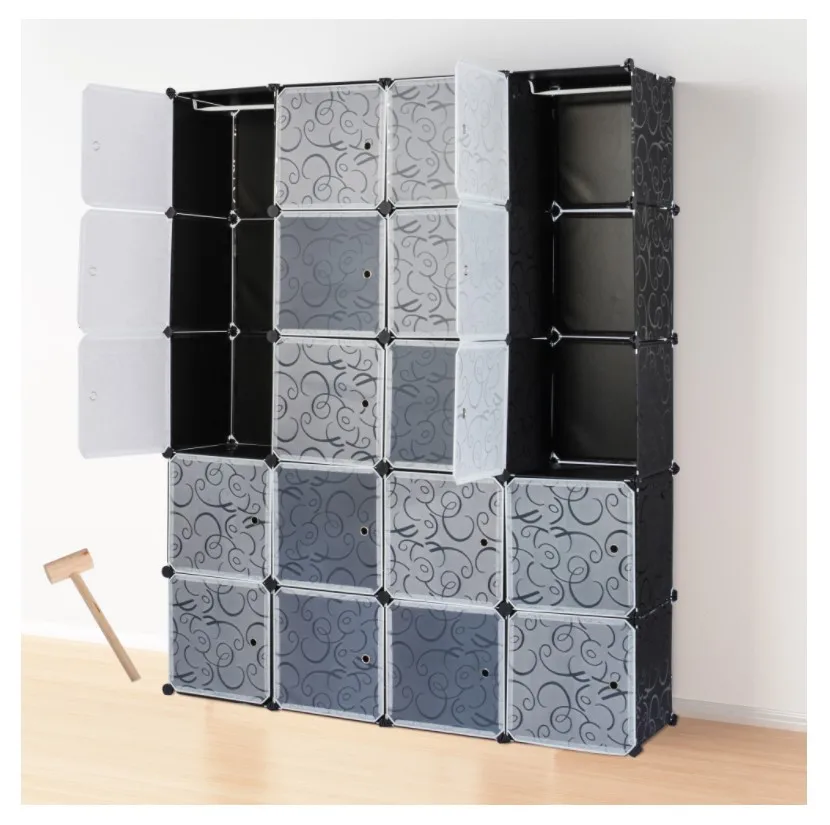 NID Bedroom Cabinets 20 Cubes Clothes Closets Garment Storage Cabinet Foldable Wardrobes Environmental Resin Panels Furniture NID Bedroom Cabinets 20 Cubes Clothes Closets Garment Storage Cabinet Foldable Wardrobes Environmental Resin Panels Furniture