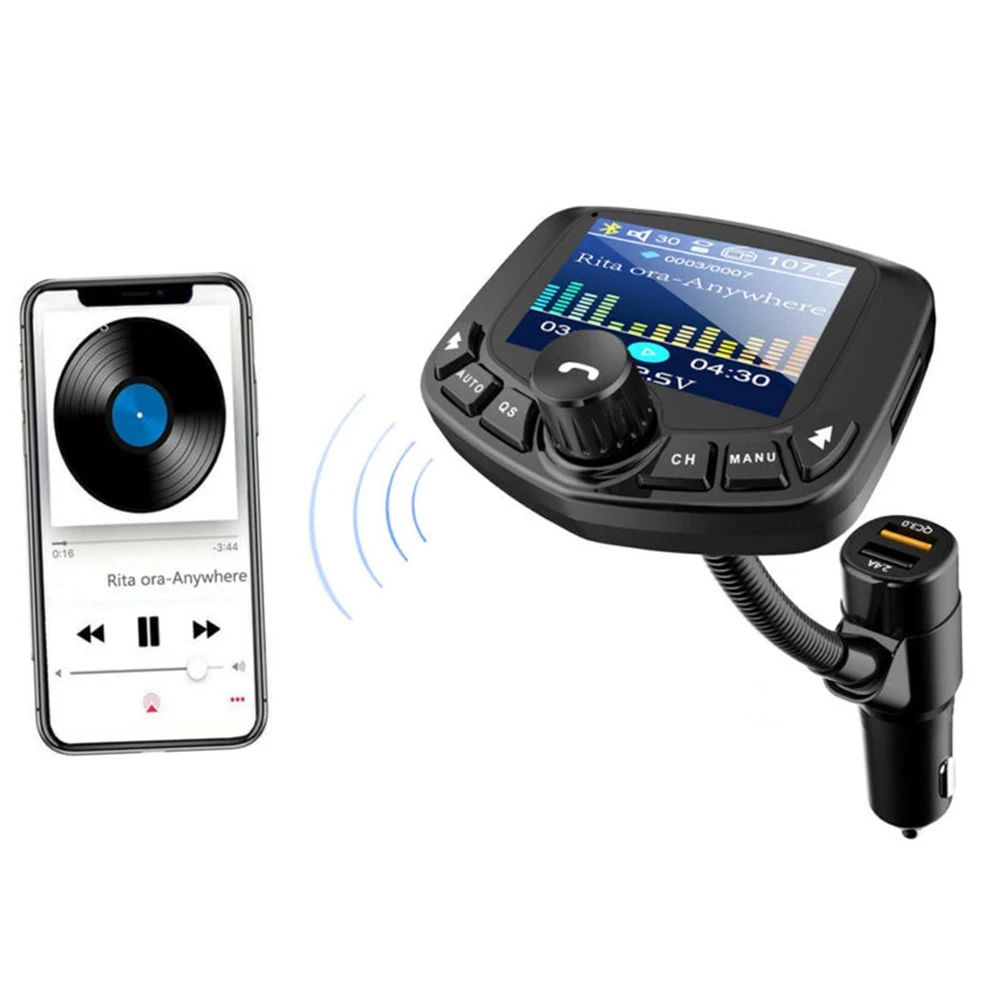 1* Bluetooth V4.0 EDR беспроводной стерео MP3 fm-передатчик Hands Free USB зарядное устройство