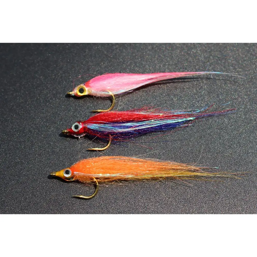 

Tigofly 12 pcs 6 Colors Shining Polar Fry Slowly Sinking Salmon Trout Steelhead Minnow Fly Fishing Flies Lures Fly Set-Size #8