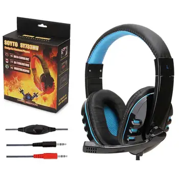 

Computer Gaming Luminous Earphone For SY733MV FOR PC Headphones Computer Gaming Headset Universal Headset With Microphone