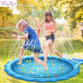 

170cm Swiming Pool PVC Splash Pad Baby Shower Decor Birthday Party Decor Kids Toys Inflatable Spray Water Cushion Summer Party