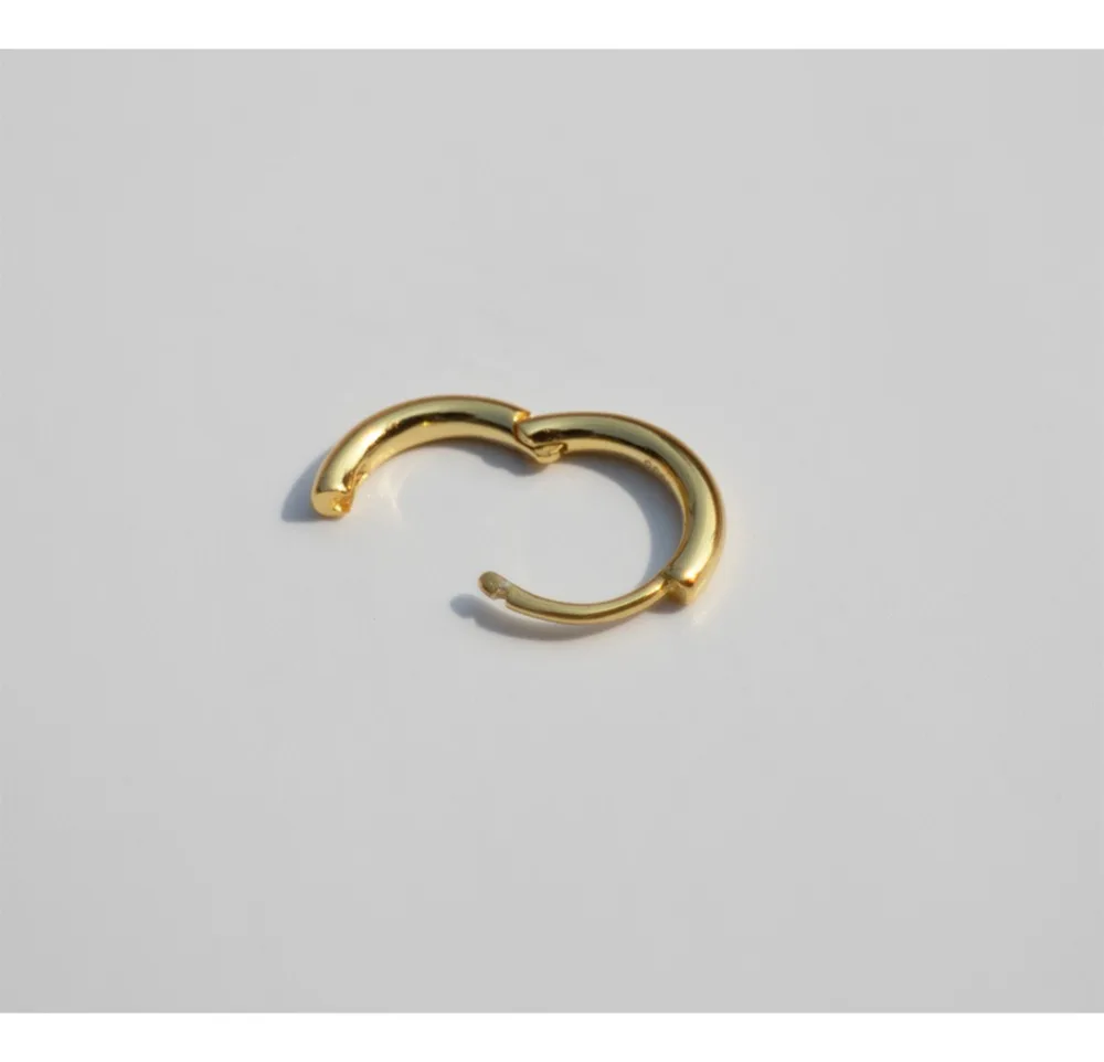 Серьги из стерлингового серебра 925 пробы, модное классическое простое кольцо для ушей, Пряжка для ушей, милые трендовые серебряные ювелирные изделия для девочек и мальчиков