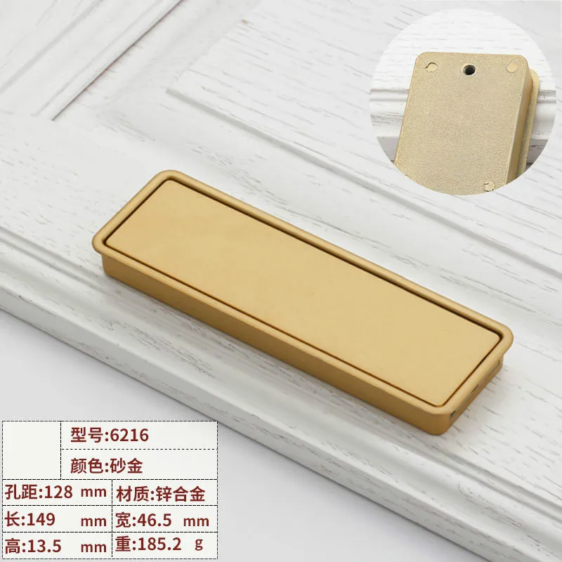 6216-Gold-C.C128mm JD татами в японском стиле канавок передвижной шкафчик дверная ручка скрытый ящик ручка платяного шкафа из цинкового сплава реверсивная мебель - Цвет: 6216-Gold-C.C128mm