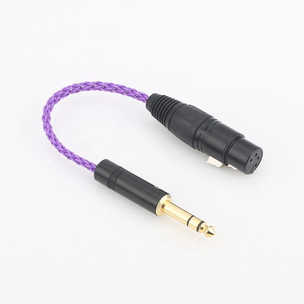 ο Audiocrast HIFI 6.35mm 1/4 -4  XLR  뷱 Ŀ TRS   ̺ 6.35mm-XLR ǹ 