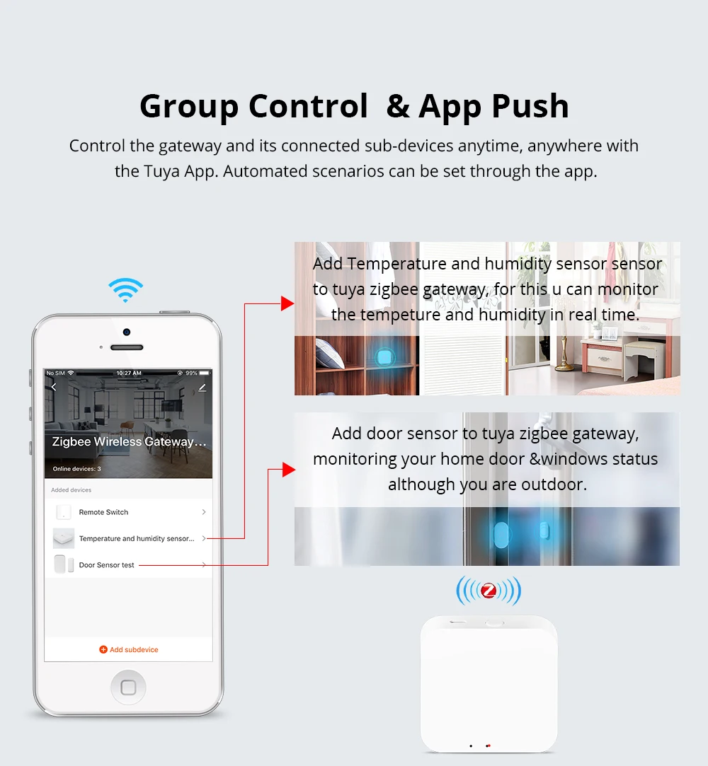 ZigBee Wireless Smart Hub, Home Bridge Gateway,