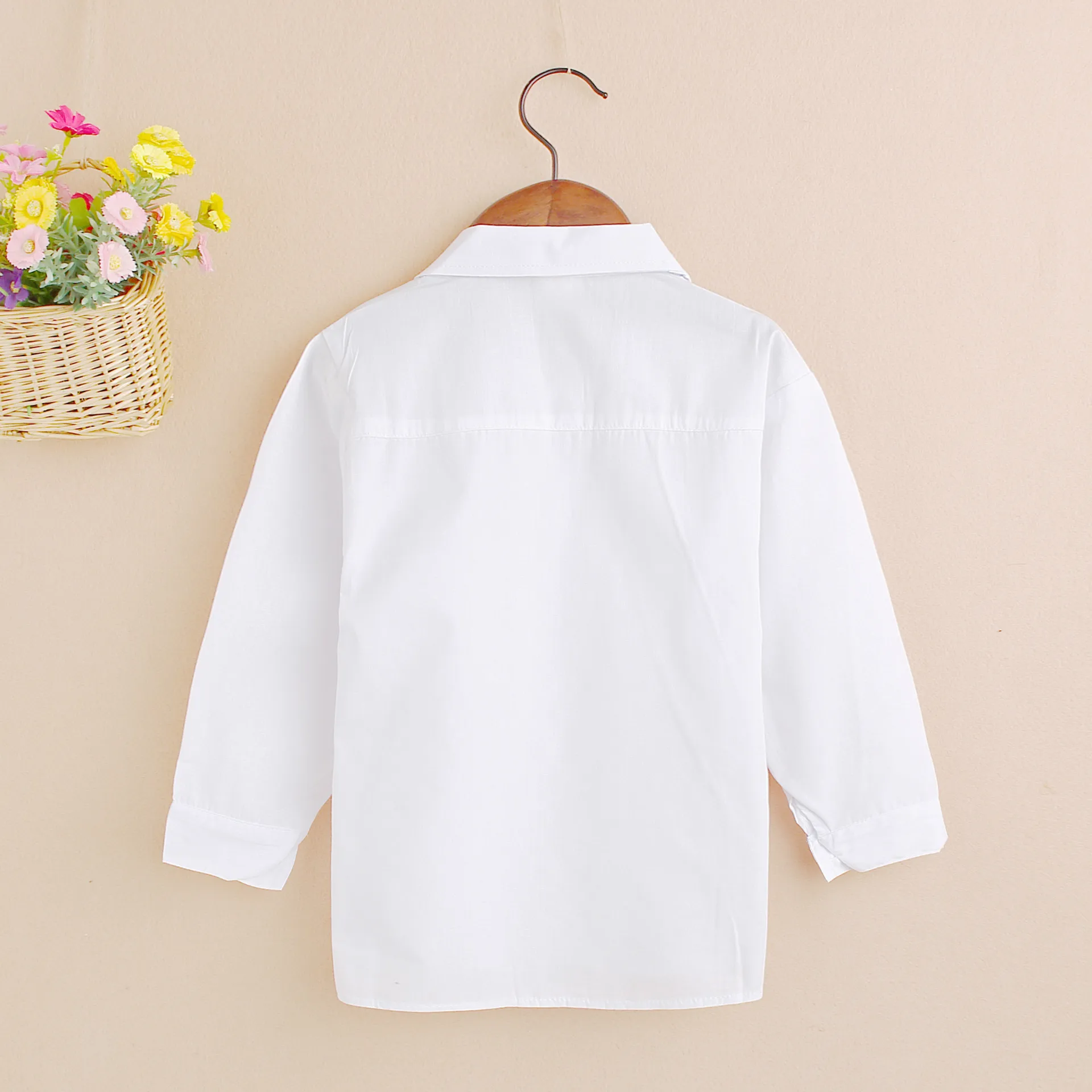 Международная торговля, детская одежда на весну, новая стильная белая рубашка для мальчиков, детская хлопковая блузка с длинными рукавами для студентов
