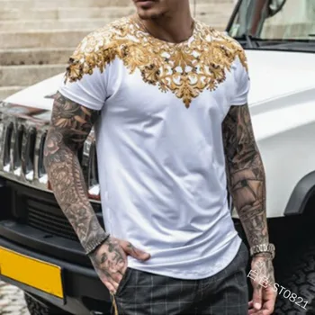 

Trendy Mens African Style Dashiki Print T-Shirt Short Sleeves Slim Tee Shirt Street Hip Hop Top O Neck Top For Men Plus Size 3XL